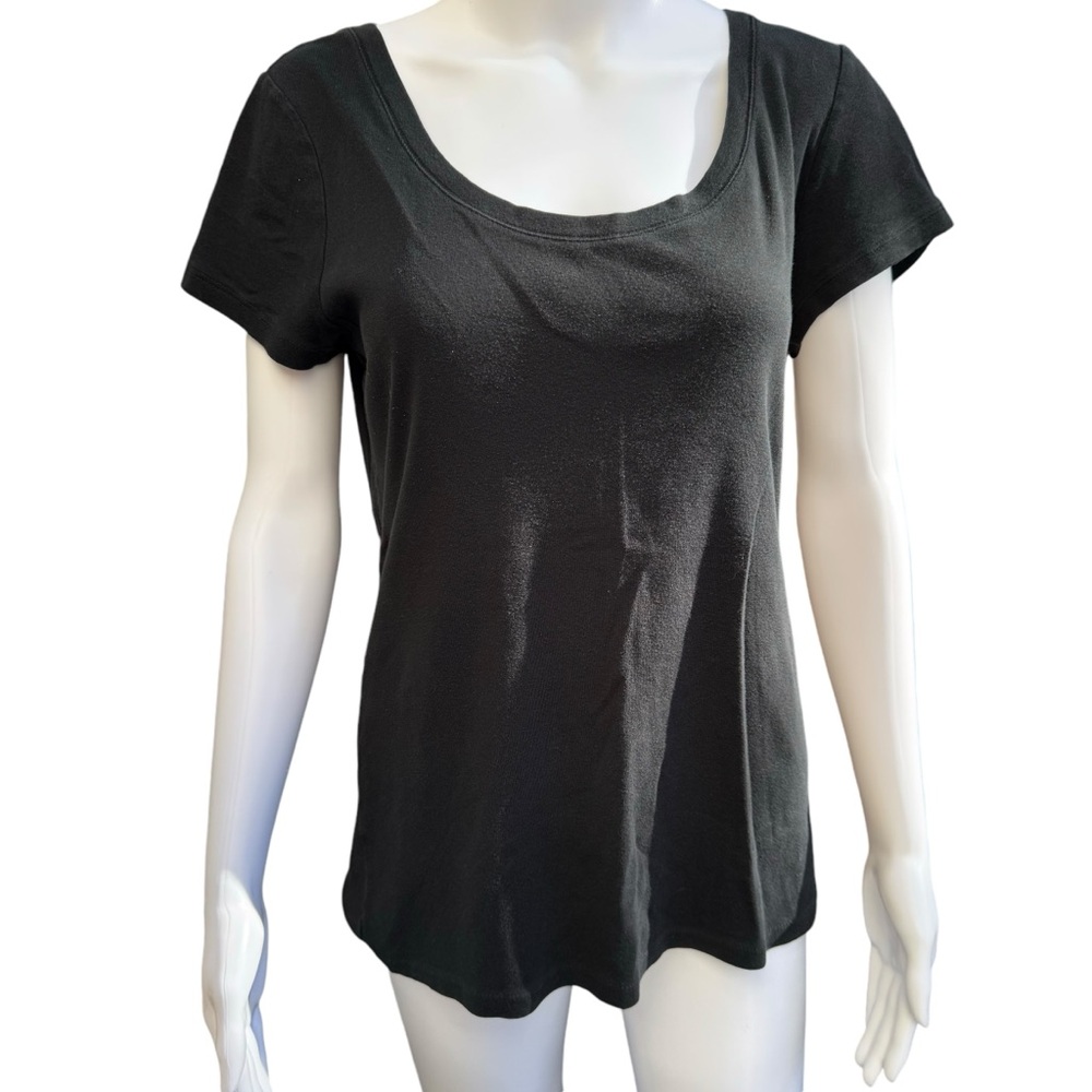 GAP Women’s Basic Black Scoopneck Favorite T-shirt Size Large